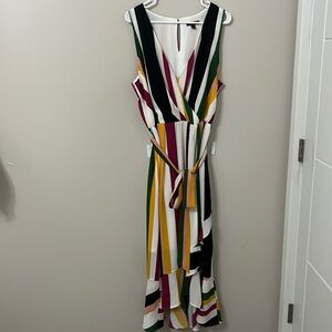 Lane Bryant multicolored long striped dress